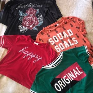 (4 ITEMS) Assorted Brand Crop Tops
